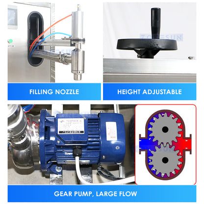 ZONESUN ZS-YTW250L Single Nozzle Gear Pump Large Flow Liquid Weighing Filling Machine