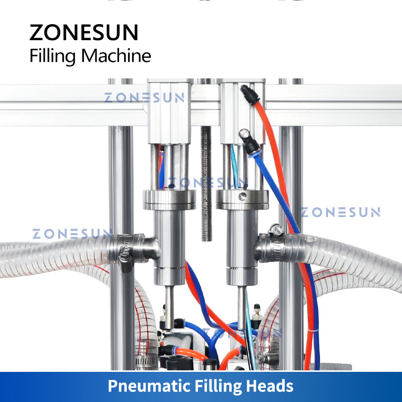 ZONESUN ZS-DTYT2 Automatic Pneumatic Piston 2 Nozzles Viscous Liquid Filling Machine