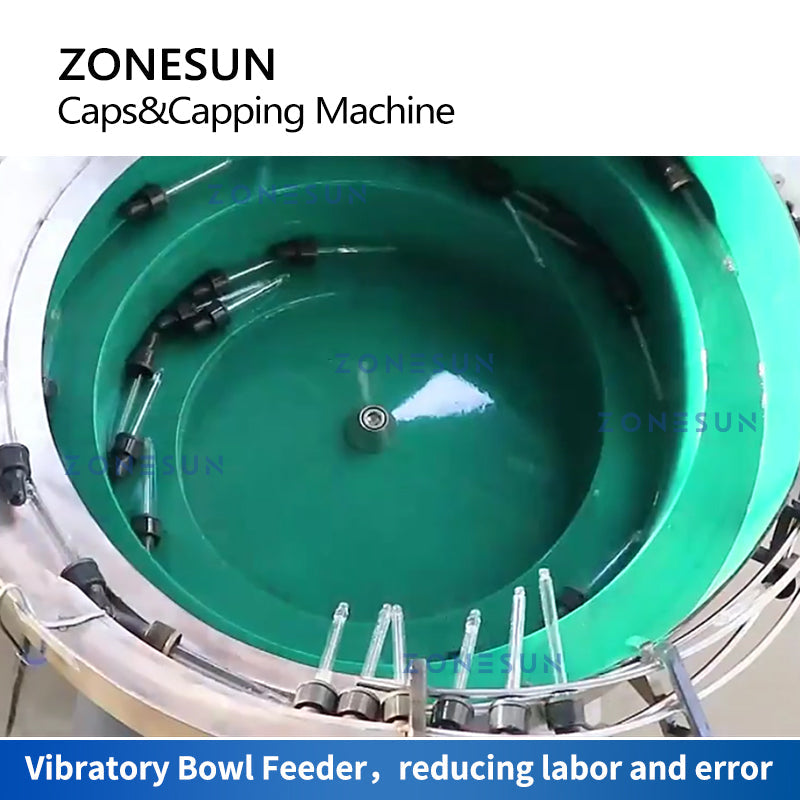 ZONESUN ZS-XG1870R Automatic Dropper Bottle Capping Machine with Vibratory Cap Feeder