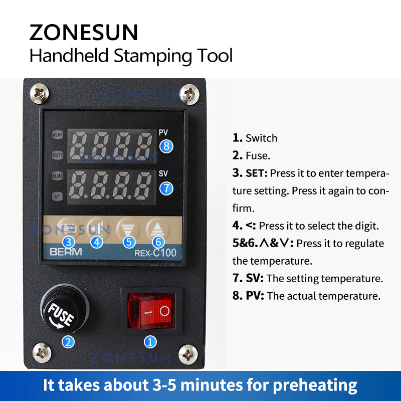 ZONESUN ZS-HST1 Handheld Hot Stamping Machine