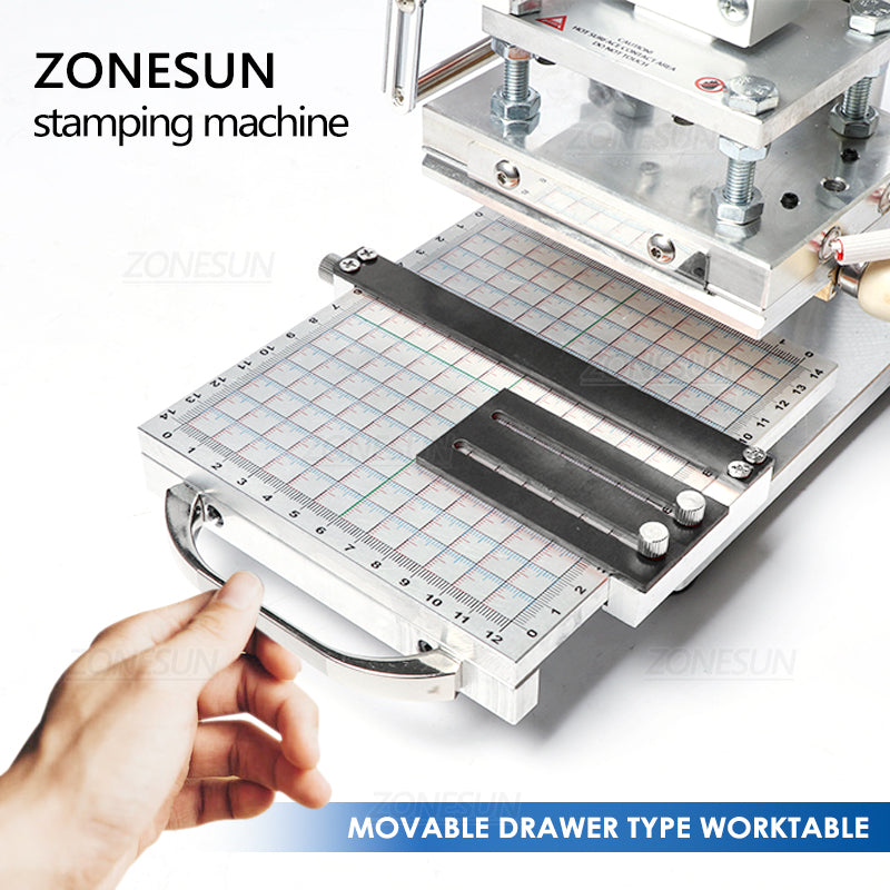 ZONESUN ZS-110 10x13cm Slidable Workbench Hot Stamping Machine