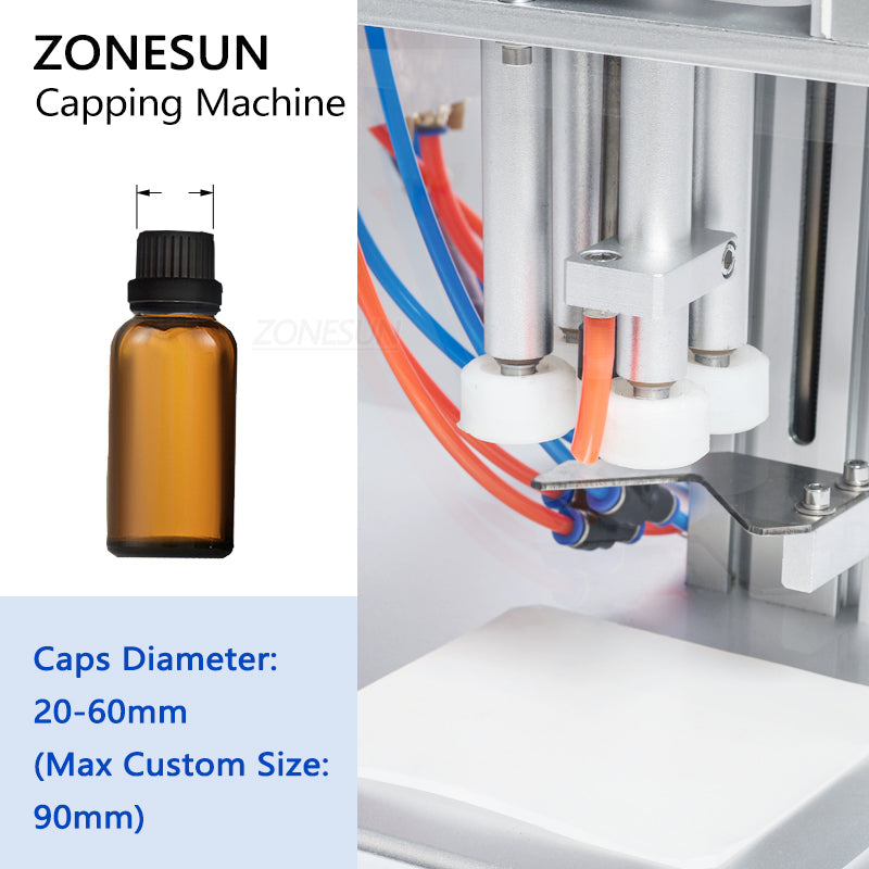 ZONESUN ZS-XG6100 Desktop Pneumatic Semi-automatic Capping Machine ...