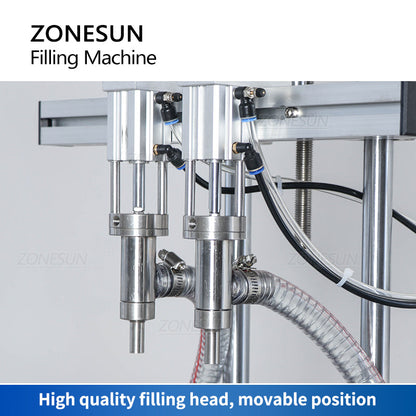 ZONESUN ZS-DTHSP2 2 Nozzles Pneumatic Piston Pump Viscous Liquid Filling Machine