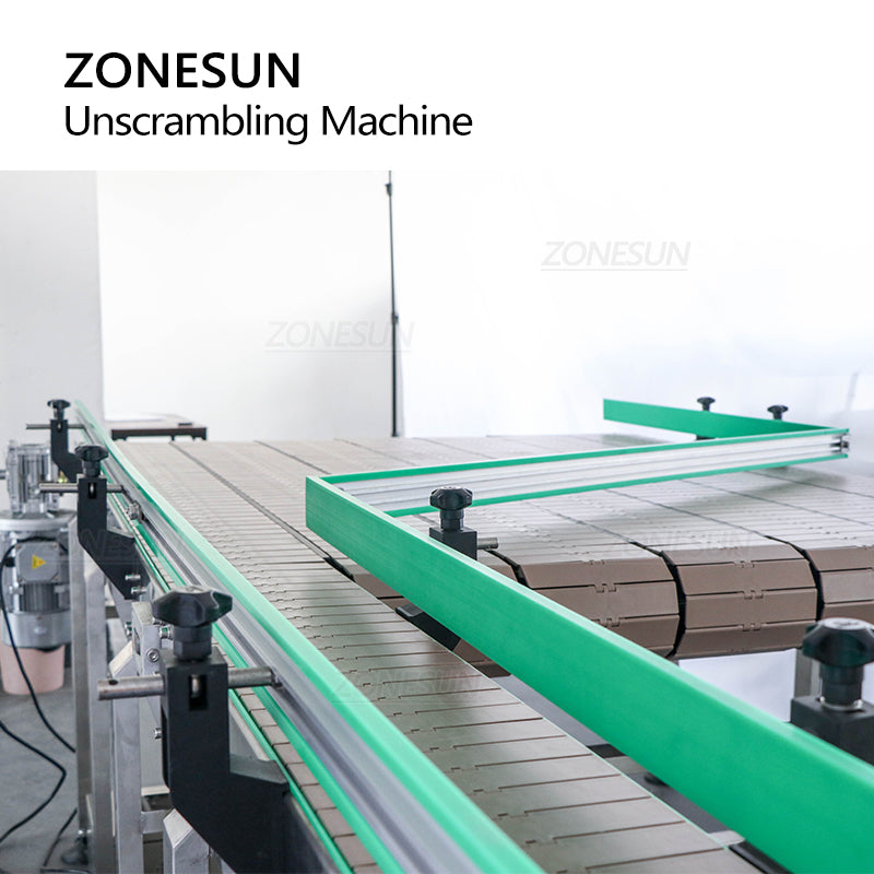 ZONESUN ZS-CB190 Custom Conveyor Belt Bottle Sorting Unscrambler For Production Line