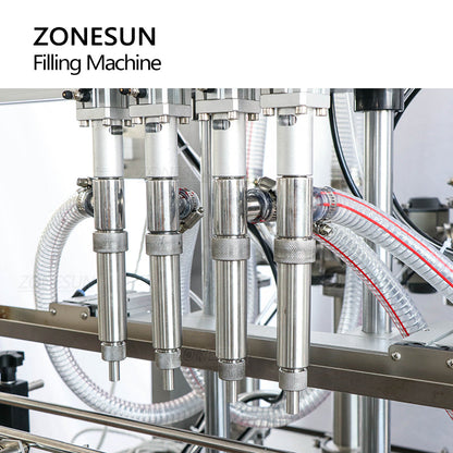 ZONESUN ZS-YT4T-4PM Automatic Paste Filling Machine Wieh Heater And Mixer