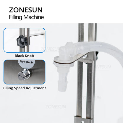 ZONESUN M-1080S Semi Automatic Diaphragm Pump Liquid Weighing Filling Machine