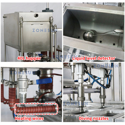 Piston Pump Liquid Heating Filling Cup Sealing Machine