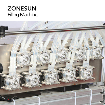 ZONESUN ZS-DTPP10D 10 Diving Nozzles Peristaltic Pump Liquid Filling Machine