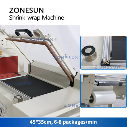 ZONESUN ZS-SPL3 Máquina de encogimiento, corte y sellado de barra en L de película de PVC y poliolefina