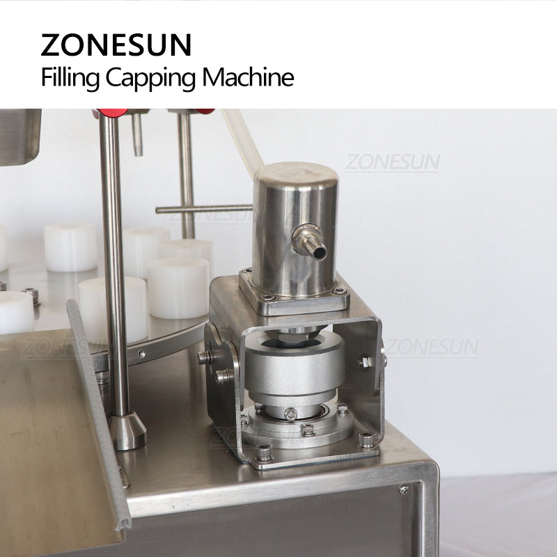 ZONESUN ZS-AFC1CP Rotary Ceramic Pump Liquid Filling And Capping Machine