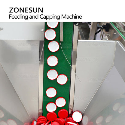 ZONESUN ZS-XGVS1 Automatic Vacuum Can Capping Machine With Cap Feeder