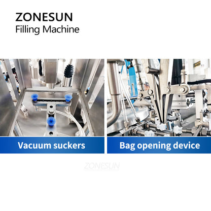 ZONESUN ZS-GB200 Máquina de sellado, llenado, alimentación y pesaje de gránulos 