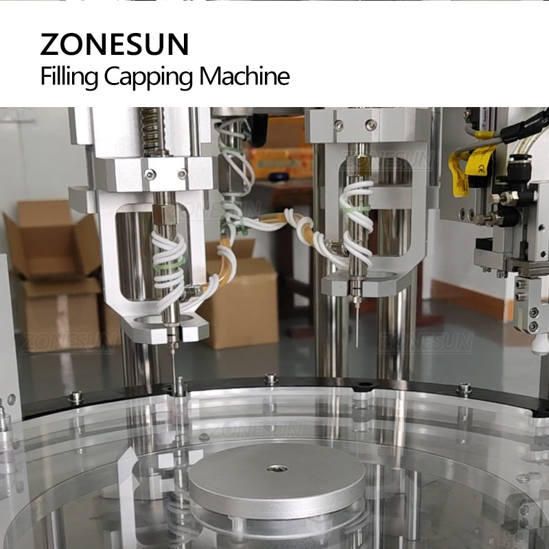 ZONESUN ZS-EL450 Automatic Oil Cartridge Filling Capping Machine