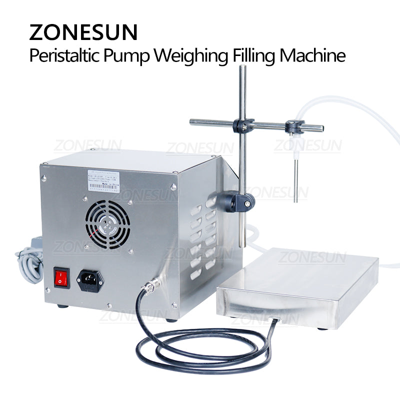 ZONESUN ZS-PP531W 30-6000ml Semi Automatic Peristaltic Pump Liquid Weighing Filling Machine