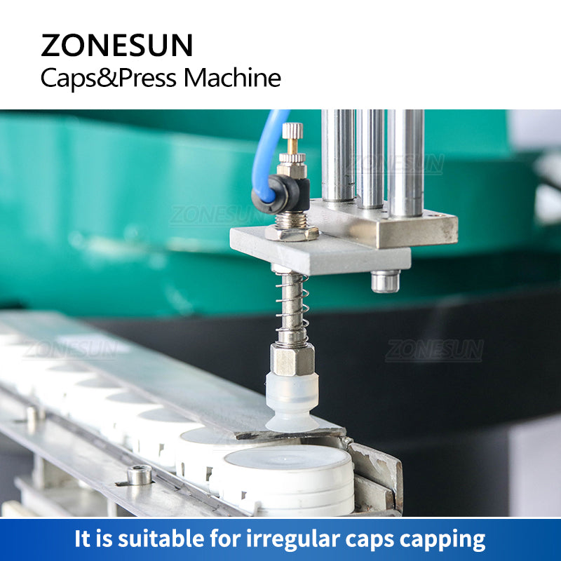 ZONESUN ZS-XG1870G Automatic Cap Pressing Machine With Cap Feeder