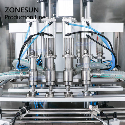 ZONESUN ZS-FAL180P6 Servo Liquid Paste Filling Capping And Labeling Machine