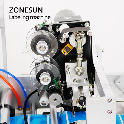 ZONESUN ZS-TB190 Semi-automatic Double Side Round Bottle Labeling Machine With Date Coder