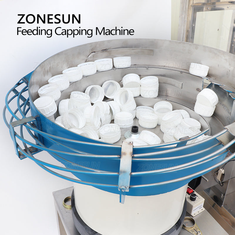 ZONESUN ZS-XG440DV Automatic Capping Machine With Cap Feeder and Dust Cover