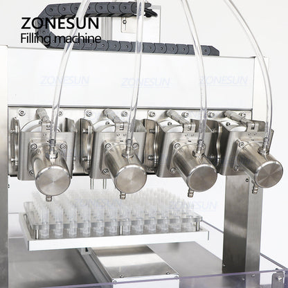 ZONESUN ZS-XYZ4 4 Nozzles Ceramic Plunger Pump Liquid Filling Machine