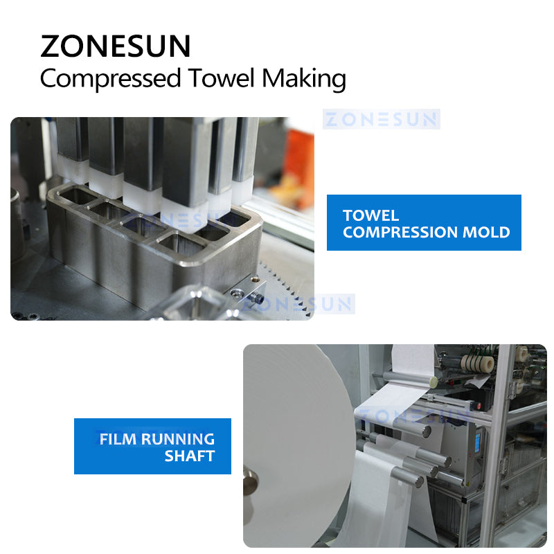 Compressed towel molding machine