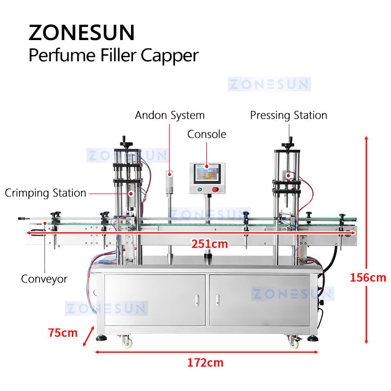 ZS-FAL180X Automatic Perfume filling capping machine