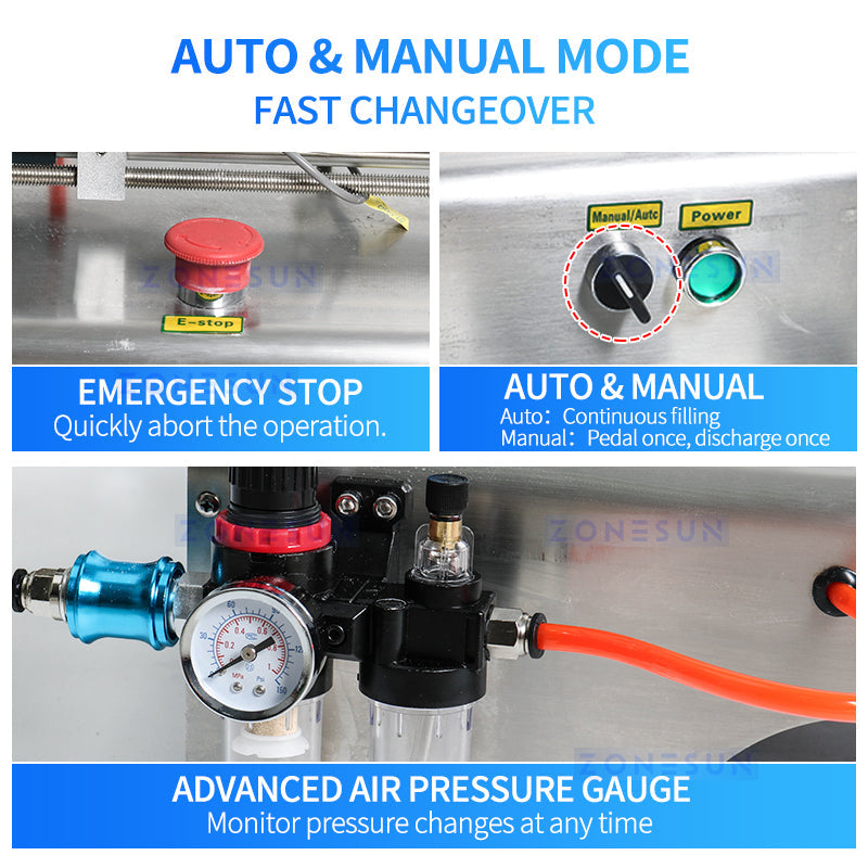 ZONESUN ZS-YT1 Single Nozzle Pneumatic Liquid Filling Machine