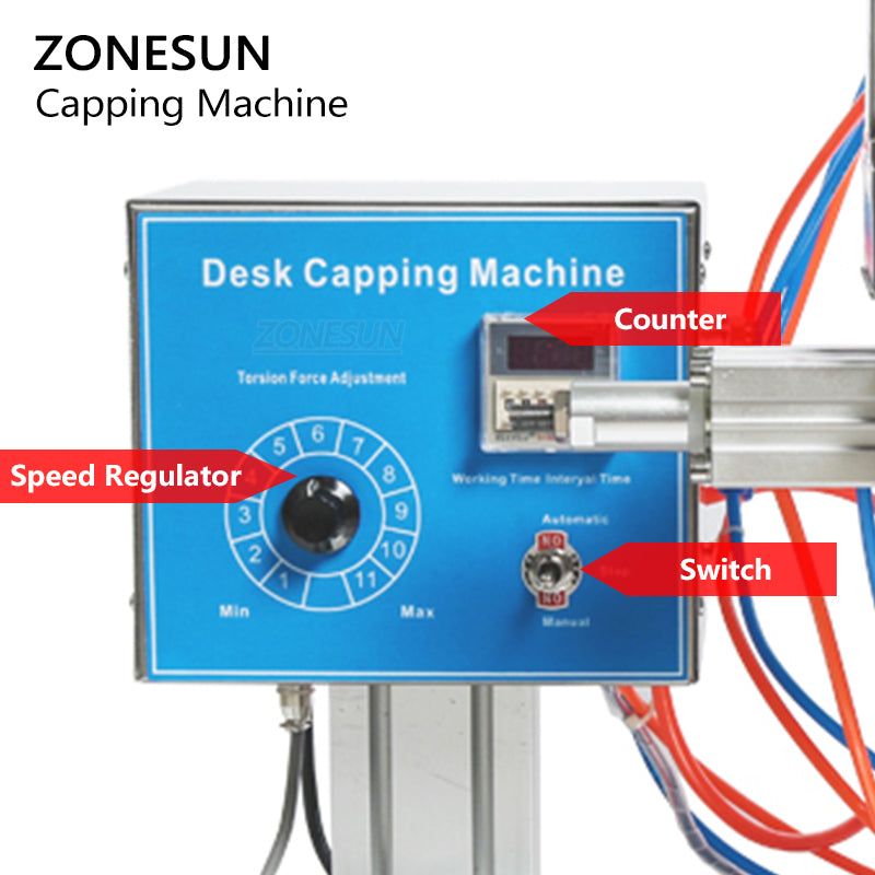 Máquina tapadora semiautomática neumática de escritorio ZONESUN ZS-XG6100