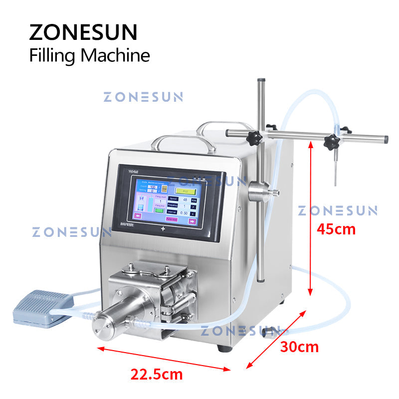 ZONESUN ZS-CPYT1S Single Nozzle Ceramic Pump Liquid Filling Machine