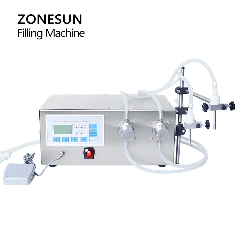 ZONESUN ZS-MPZ2 Semi-automatic 2 Nozzles Magnetic Pump Liquid Filling Machine