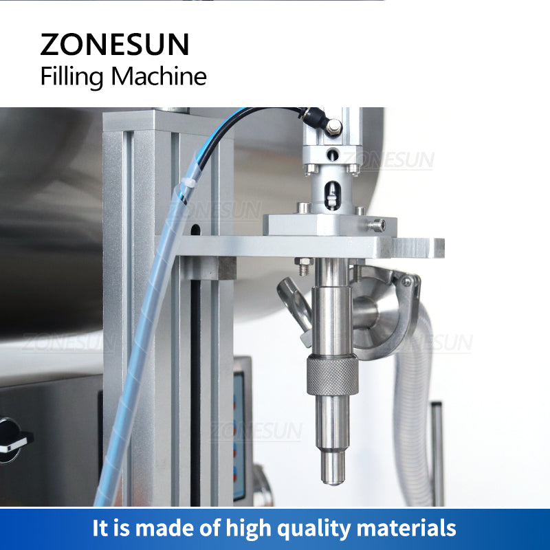 ZONESUN ZS-DTGT900U Automatic Rotor Pump Paste Filling Machine With Mixer Hopper