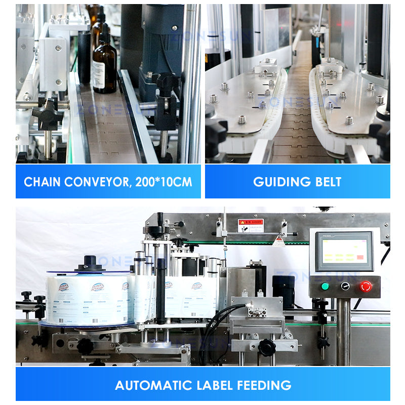 ZONESUN ZS-TB300N Autoamtic Round Square Bottle Sigle/Double Side Labeling Machine