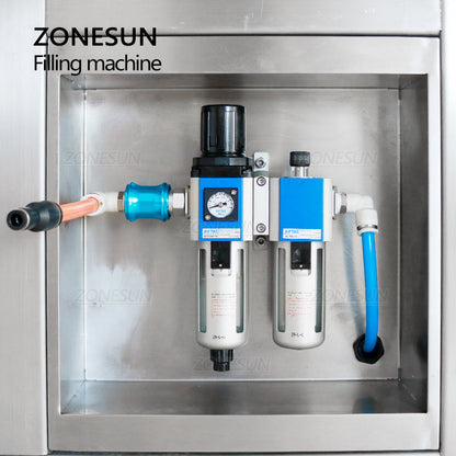 ZONESUN ZS-VTPF2 Automatic Double Tracking Heads Paste Liquid Filling Machine