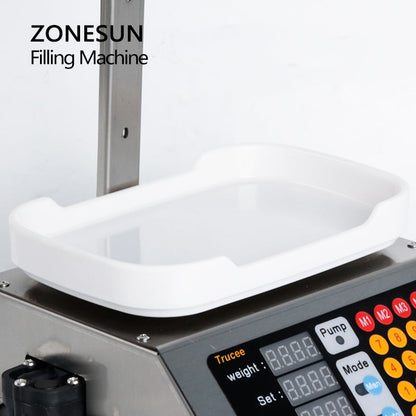 ZONESUN M-1080S Semi Automatic Diaphragm Pump Liquid Weighing Filling Machine