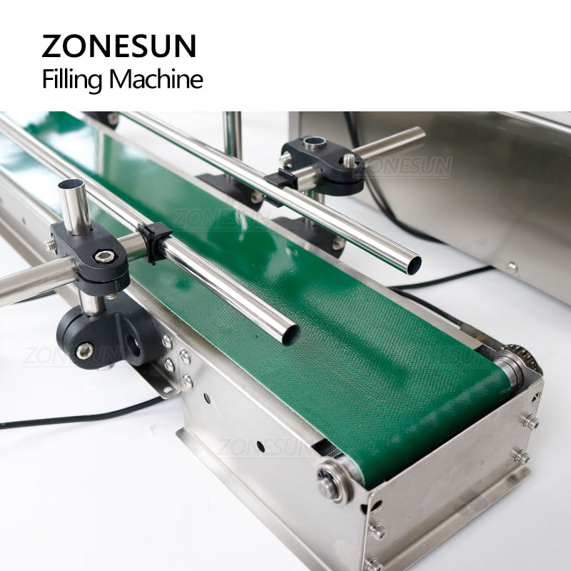 ZONESUN ZS-DTDP4G Máquina automática de llenado de líquidos con bomba de diafragma de 4 boquillas con transportador 