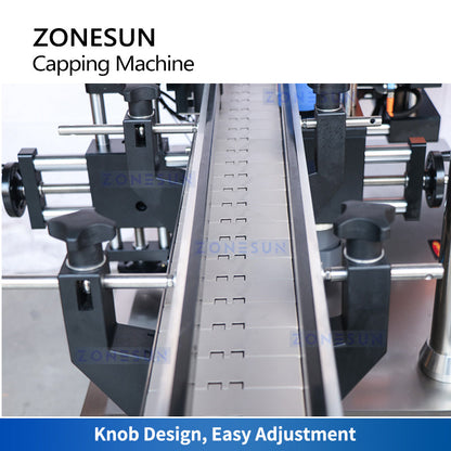 ZONESUN ZS-XG440T Servo Motor  Capping Machine with Cap Elevator