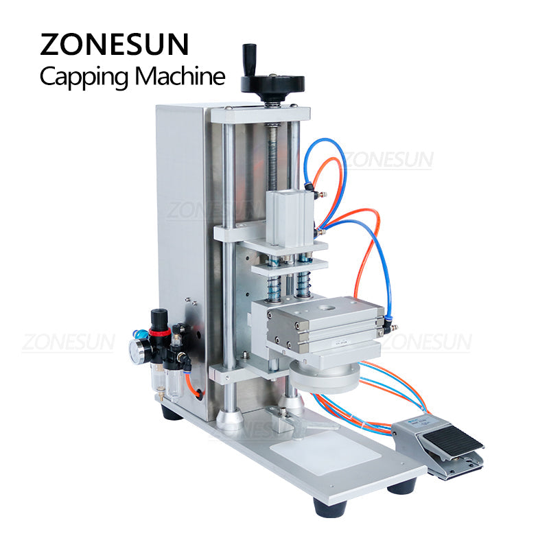 ZONESUN ZS-XG450D Semi Automatic Desktop Glass Bottle Twist Off Can Capping Machine