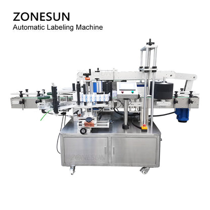 ZONESUN ZS-FAL180P2 Llenadora de líquidos, tapadora y etiquetadora de botellas redondas