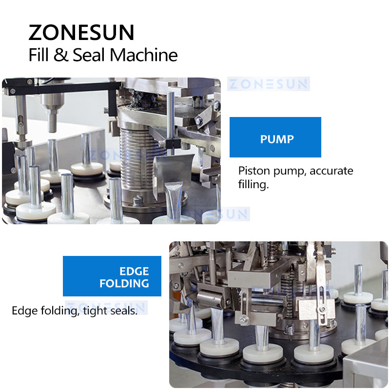 Tube Edge Folding Sealing Machine