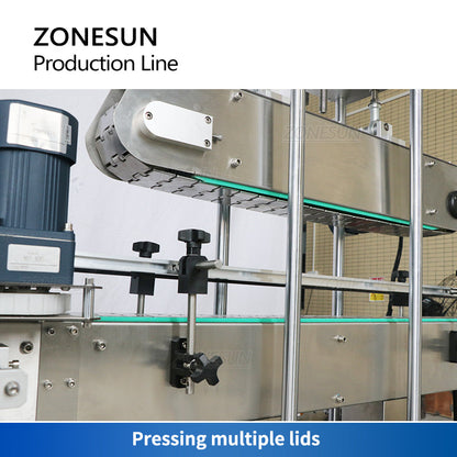 ZONESUN ZS-FMYG1 Servomotor Auger Línea de producción de llenado y tapado de polvo 