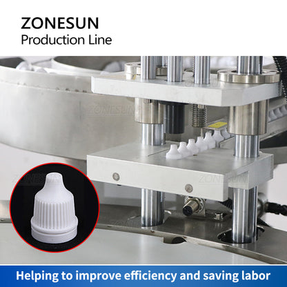 ZONESUN ZS-FAL180A10 Single Nozzle Peristaltic Pump Liquid Filling Cap Feeding Screwing Round Bottle Labeling Production Line