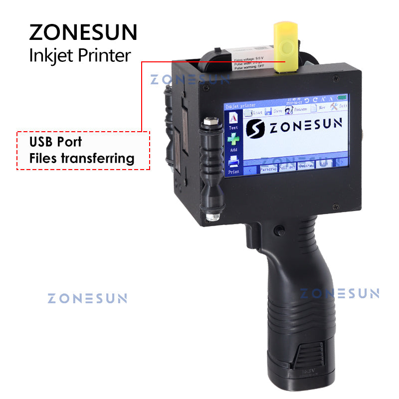 Máquina de impresión de inyección de tinta multilingüe de mano ZONESUN ZS-HIP508 