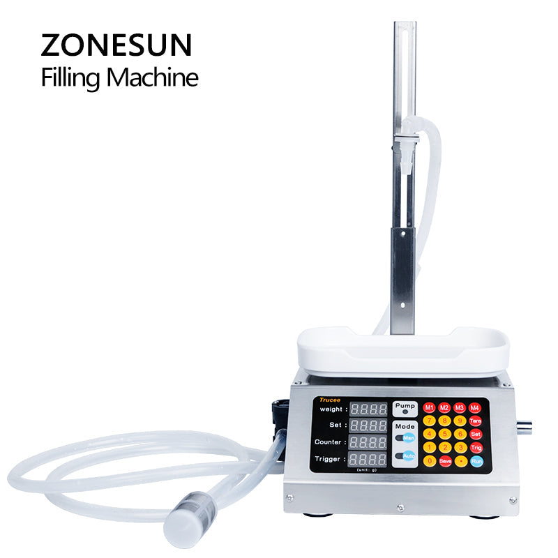 ZONESUN M-1080S Semi Automatic Diaphragm Pump Liquid Weighing Filling Machine