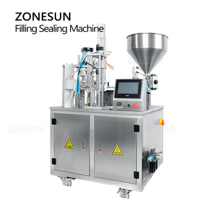 ZONESUN ZS-FS100 Automatic Rotary Paste Filling Cup Sealing Machine