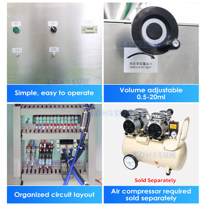 ZONESUN ZS-TF1 0.5-20ml Syringe Liquid Filling Machine