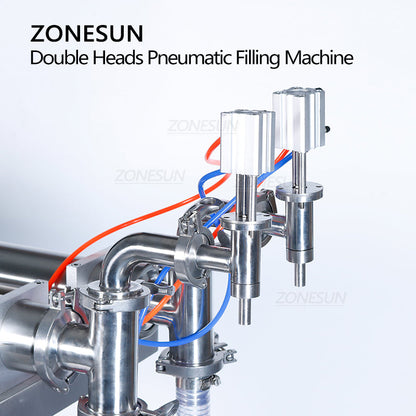 ZONESUN ZS-YTFS2 Pneumatic Standing 2 Nozzles Liquid Filling Machine