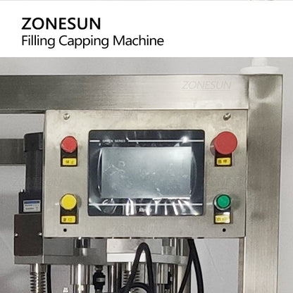 ZONESUN ZS-YTZL2 Servo Doypack Feeding Filling Capping Machine with Conveyor