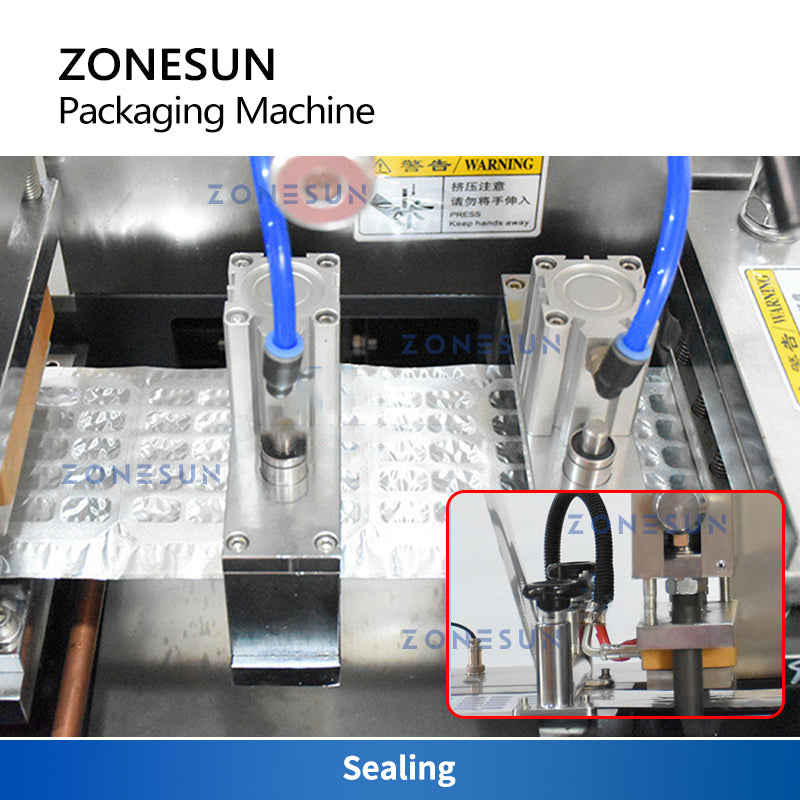 ZONESUN ZS-DPPA Líquido automático / Pasta / Máquina de sellado de blíster de llenado de material irregular