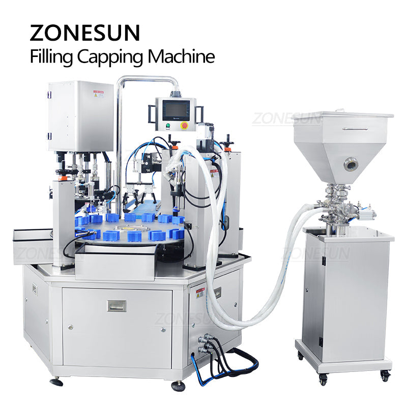 ZONESUN ZS-SRFC Automatic Cream Paste Filling and Capping Machine