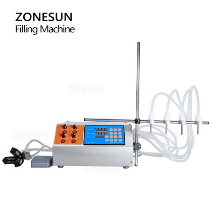 ZONESUN ZS-YTPP4T Semi-automatic 4 Nozzles Peristaltic Pump Liquid Filling Machine