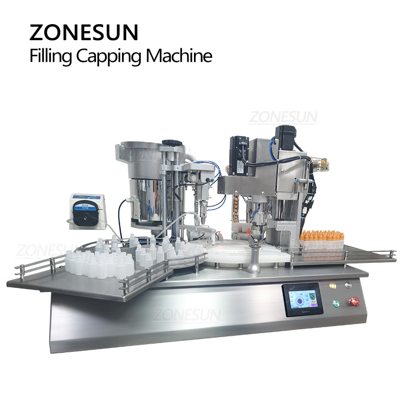 ZONESUN Custom Rotary Peristaltic Pump Liquid Filling Capping Machine